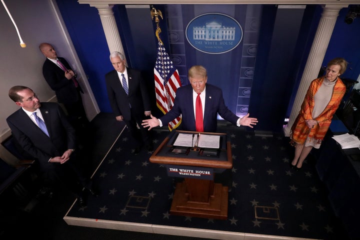 Trump, at Friday's White House briefing, vowed to help the uninsured with their coronavirus bills. But his plan will still le