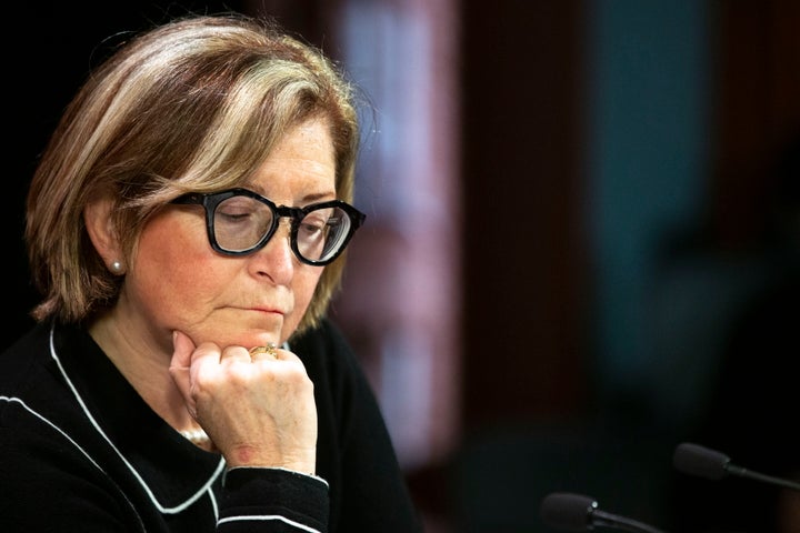 Dr. Barbara Yaffe attends a news conference in Toronto on Jan. 27.