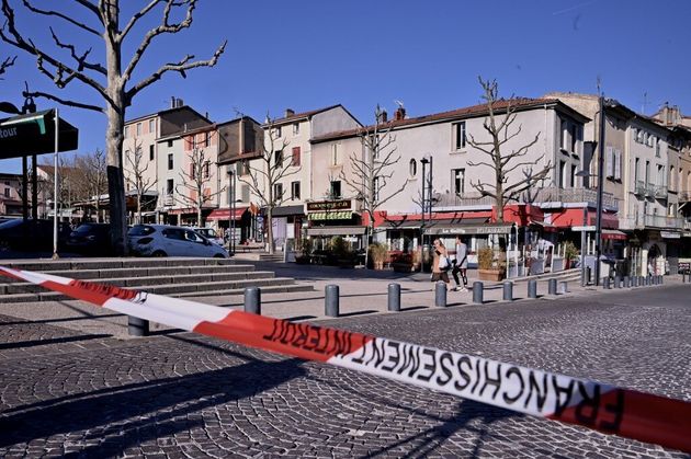 Le centre ville de Romans-sur-Isère ce 4 avril, après l'attaque au couteau qui a fait 2