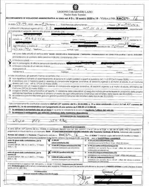I Carabinieri Possono Fare Multe Senza Fermarti