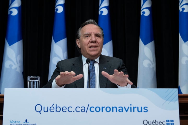 François Legault, vendredi 3 avril (Jacques Boissinot/PC)