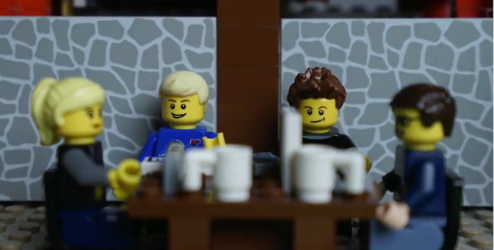 The LEGO Walsh family, together in self-isolation.