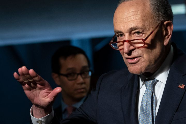 Senate Minority Leader Chuck Schumer and other Democrats rolled out their hazard pay plan on Tuesday.