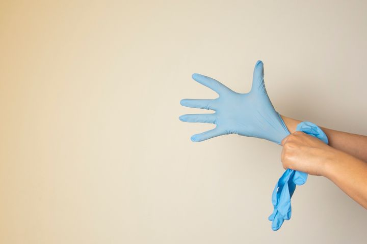 To safely take off a glove, you need to invert it. If your bare hand is touching the glove, you could be spreading germs. 