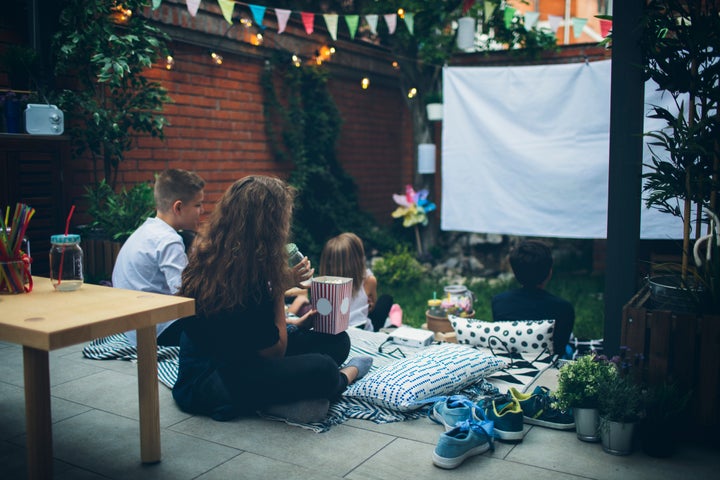 Turn your backyard or porch into a movie night spot.