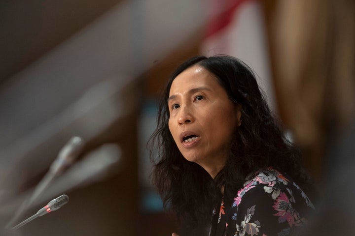 Chief Public Health Officer Theresa Tam responds to a question during a news conference in Ottawa on April 7, 2020. 