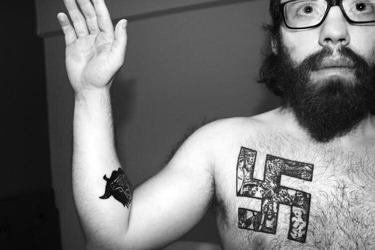 Andrew "weev" Auernheimer publicly declared himself a neo-Nazi in 2014 in a post on The Daily Stormer, which included this picture.