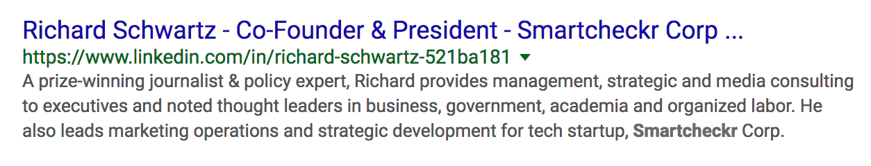 Richard Schwartz listed himself as a Smartcheckr co-founder on LinkedIn until it was revealed that Mackey was a white supremacist.