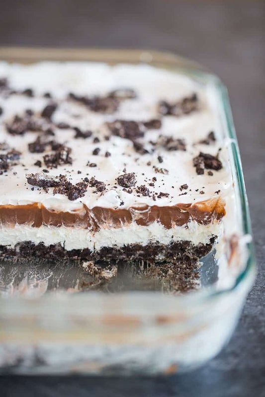 Get the No-Bake Heavenly Oreo Dessert recipe from Brown Eyed Baker