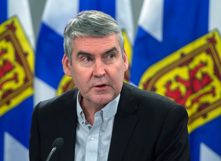 Premier Stephen McNeil attends a briefing in Nova Scotia in Halifax on March 17, 2020.