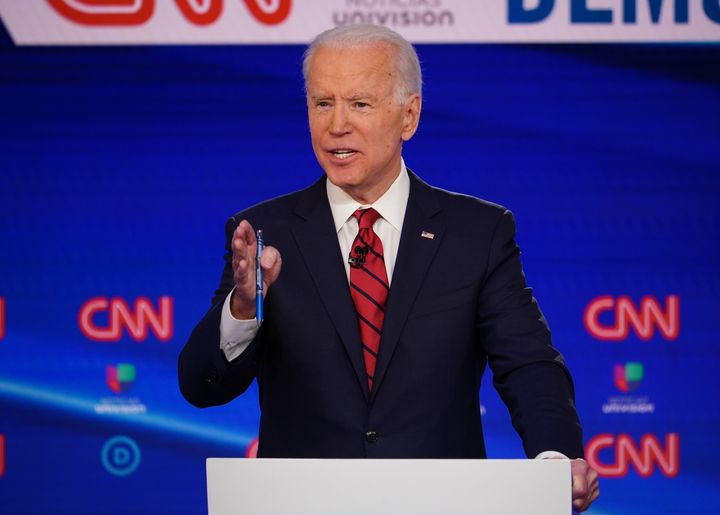 Former Vice President Joe Biden, seen here participating in the March 15 debate with Sen. Bernie Sanders (I-Vt.), now faces the task of uniting the Democratic Party behind him.