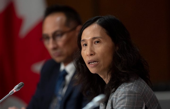 Chief Public Health Officer Theresa Tam responds to a question a news conference in Ottawa on April 9, 2020. 