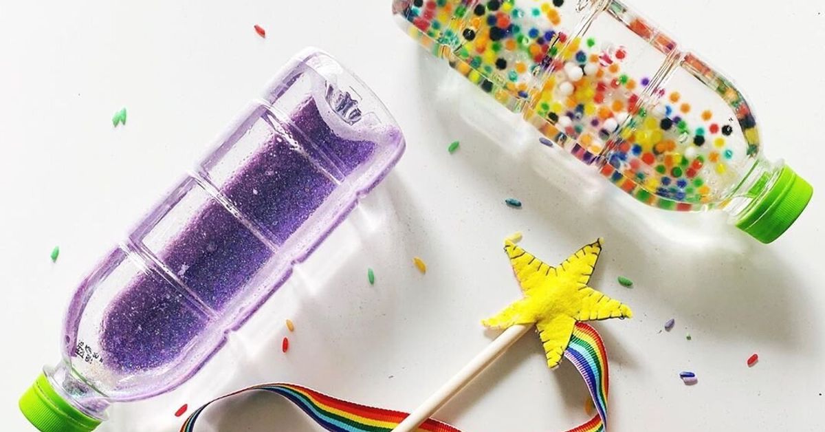Sensory Play - Rainbow Bottles/Music Shakers - Kids Craft Room