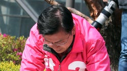 황교안 미래통합당 대표가 ”힘을 달라”며 ‘큰절’을