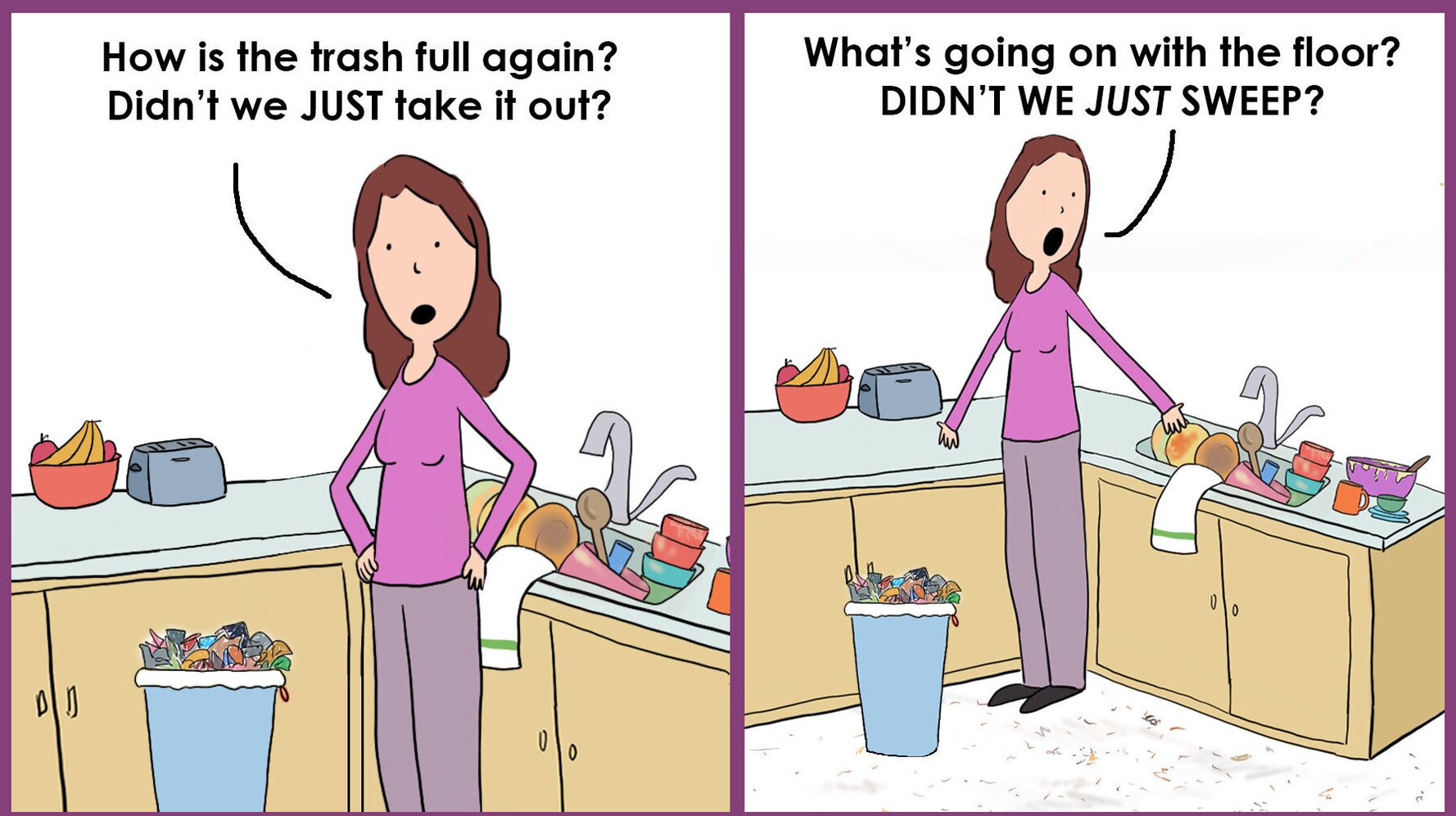 Wife's Comics About Quarantining With Husband And Kids Are So Relatable