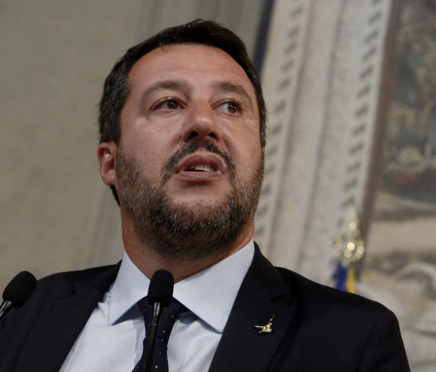 ROME - AUGUST 22: Matteo Salvini during a press conference after a meeting with the President of Italy, Sergio ...