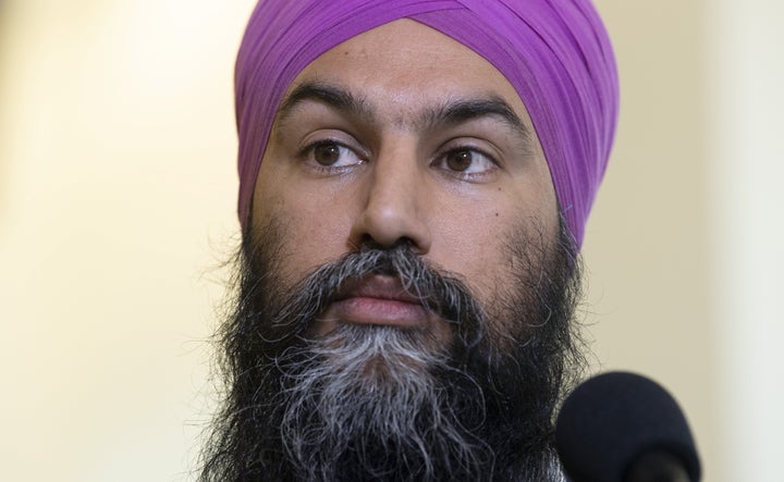 File photo of NDP Leader Jagmeet Singh speaking with media following a caucus meeting in Ottawa on Jan. 23, 2020.
