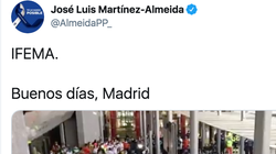 Consternación por el vídeo de IFEMA que ha compartido Almeida en Twitter: el motivo se ve en la