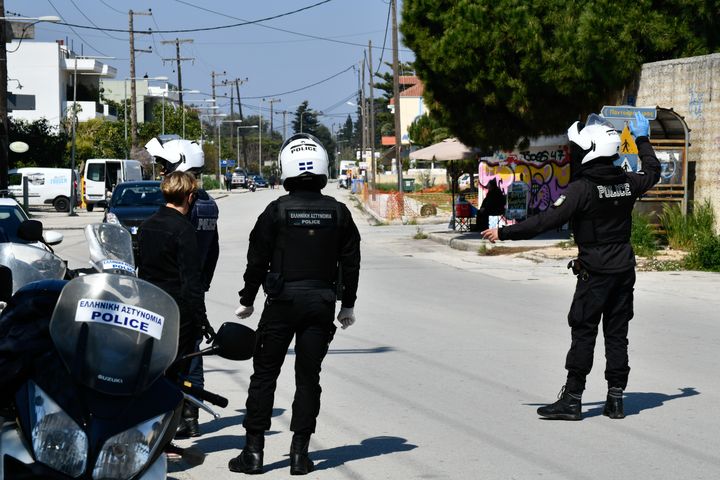 Αστυνομικός έλεγχος στους δρόμους της Πρέβεζας χθες, Σάββατο
