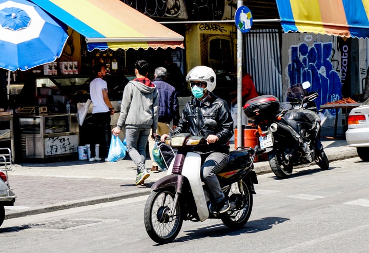 Εικόνα από το κέντρο της Αθήνας, χθες Σάββατο