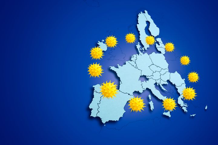 Coronavirus pandemic spreading in the European Union countries