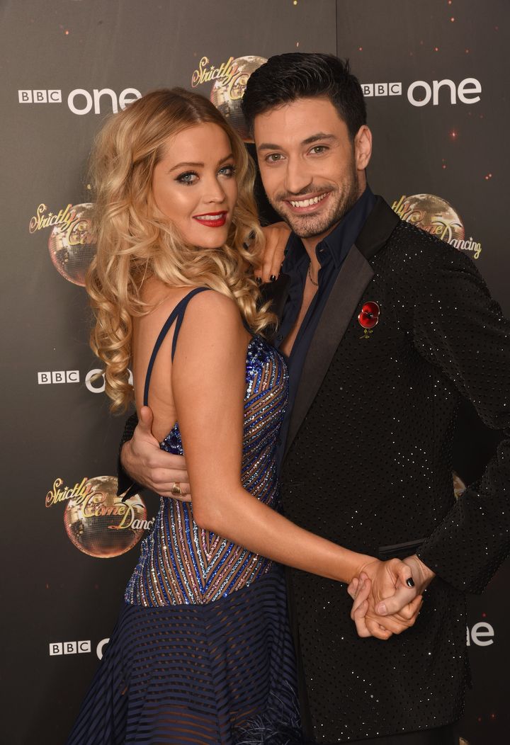 Laura with her former dance partner Giovanni Pernice