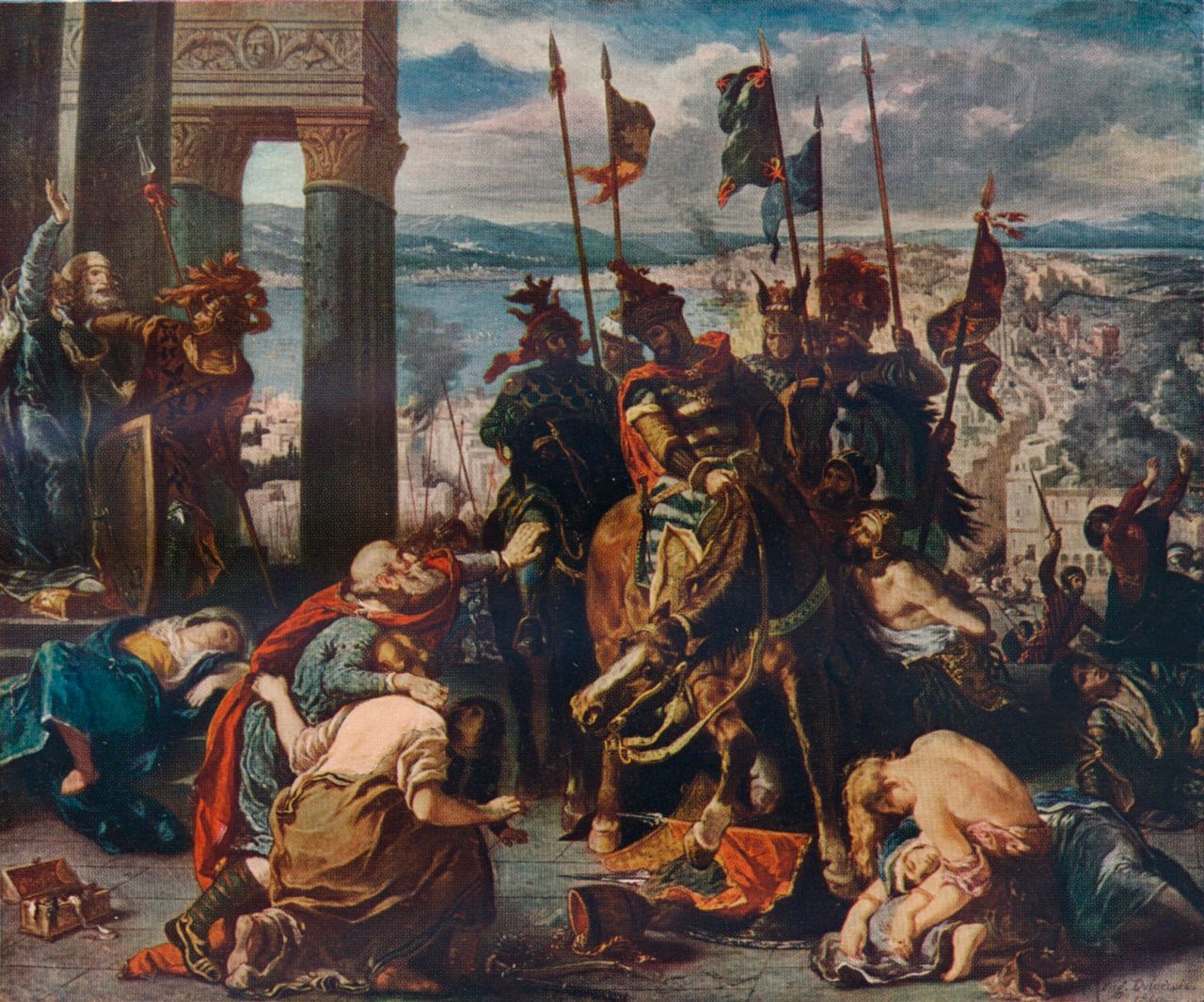 Αλωση της Κωνσταντινούπολης από τους Σταυροφόρους. Έργο του Ντελακρουά 1840. 