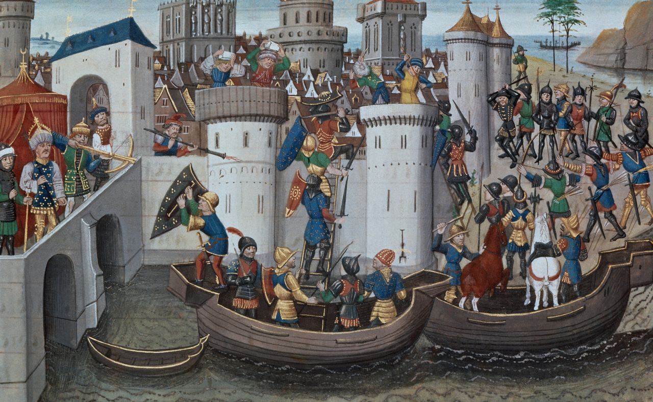 Η άλωση της Κωνσταντινούπολης το 1204,του David Aubert, 15ος αιώνας.