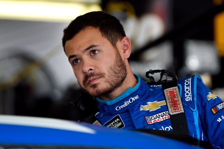 NASCAR driver Kyle Larson appeared to be having difficulty communicating with other drivers during an iRacing event Sunday ni