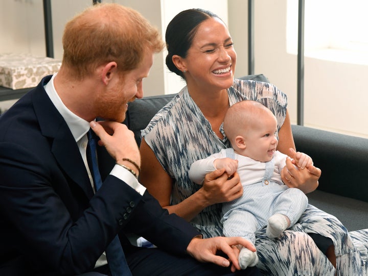 The Duke and Duchess of Sussex and their son, Archie Mountbatten-Windsor, in Cape Town on Sept. 25, 2019.