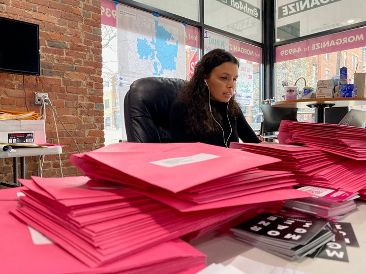 Coronavirus Pandemic Forces House Primary Challengers To Get Creative With Campaigning 2 Consumer rights attorney Morgan Harper, who's challenging Rep. Joyce Beatty (D-Ohio), estimates she has delivered 1,000 absen