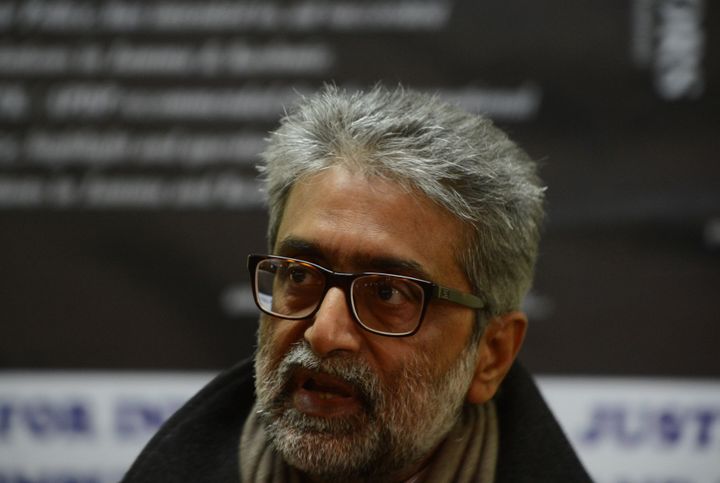 Human rights activists Gautam Navlakha during a press conference in Srinagar on December 6,2012. 
