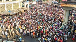 Thousands Gather At Mumbai's Bandra Station Over Rumours Of Train Service
