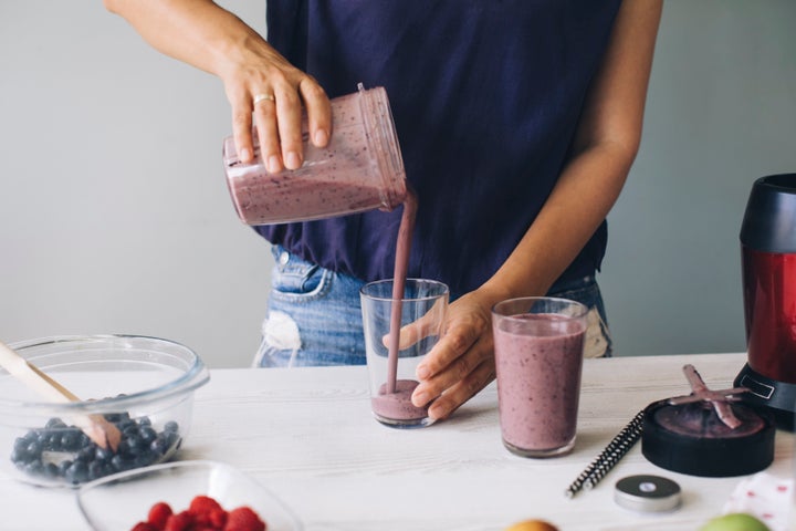 Leftover frozen fruit can be turned into delicious smoothies.