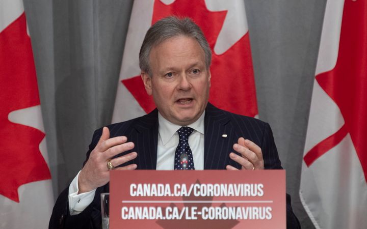 Bank of Canada Governor Stephen Poloz speaks during a news conference in Ottawa, Fri. March 27, 2020.