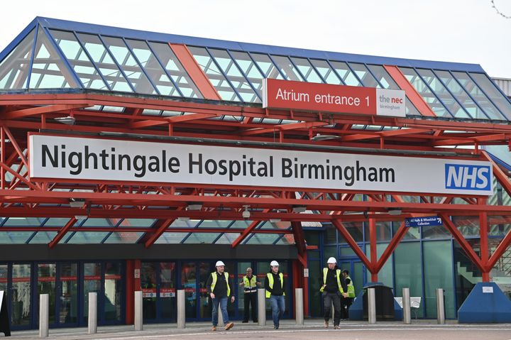 The Birmingham National Exhibition Centre has been transformed into the Nightingale Hospital Birmingham, a new 500-bed hospital to deal with a growing number of Covid-19 cases.