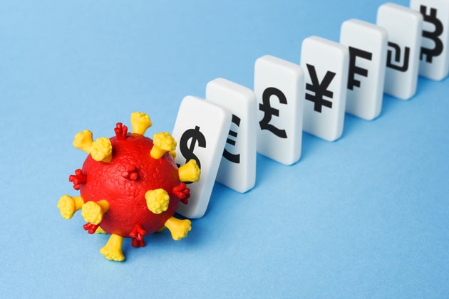 Global economic crisis. Market crash and financial loss due to Coronavirus (COVID-19)