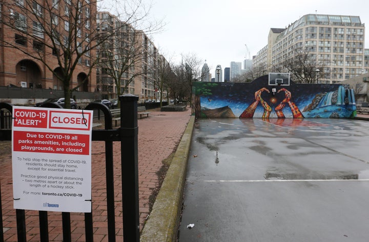 Ontario has closed "non-essential" amenities, but many people rely on public spaces.