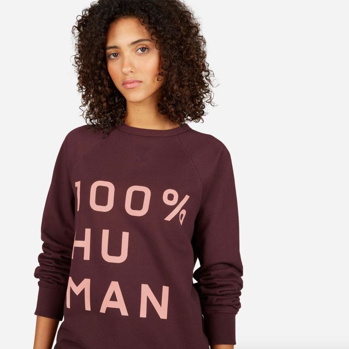 The 100% Human Woman Unisex French Terry Sweatshirt in Large Print by Everlane
