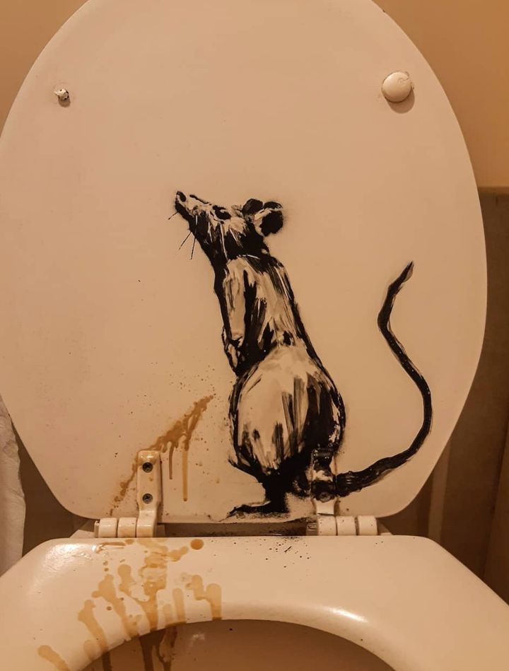 Banksy toilet seat.