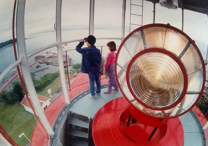 Etzkorn and her brother keeping watch from the lighthouse as kids.