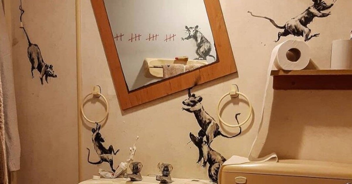 バンクシー 自宅内でアート活動 妻は嫌がっている 家のトイレがネズミだらけに ハフポスト