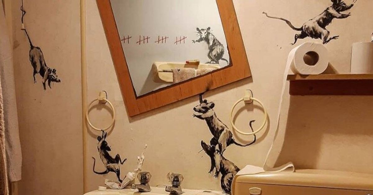 バンクシー 自宅内でアート活動 妻は嫌がっている 家のトイレがネズミだらけに ハフポスト