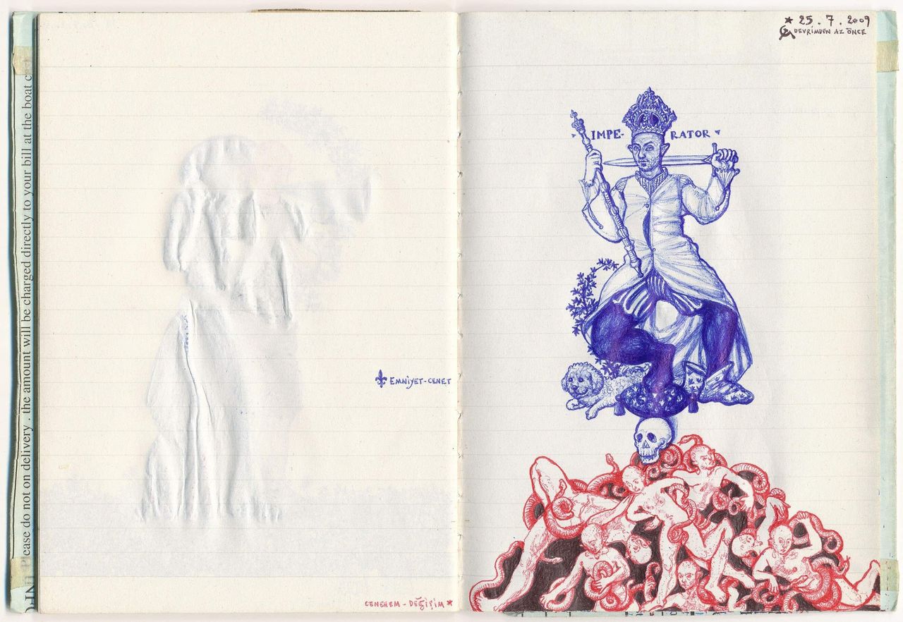 Imperator_pen on notebook page_4,5x10,5cm