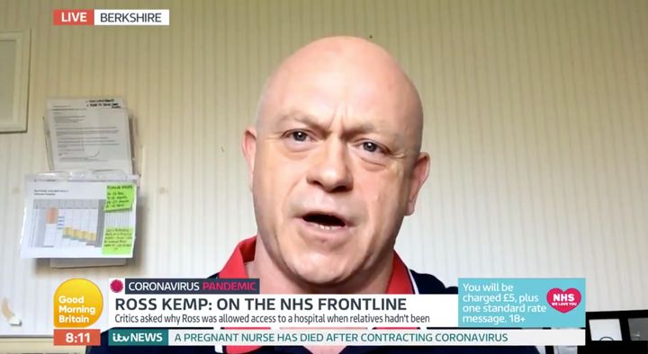 Ross Kemp during his Good Morning Britain interview