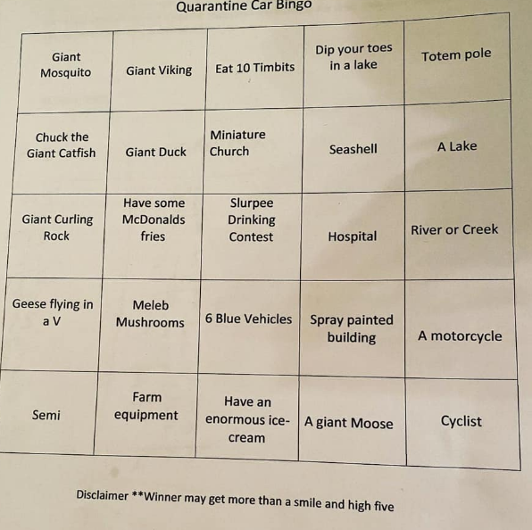 HuffPost Parents reader Amy shared this creative game of car bingo, which she plays with her kids. 