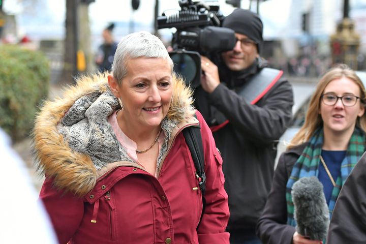 General Secretary of the Labour Party Jennie Formby arrives for a Labour clause V meeting on the manifesto at Savoy Place in London.