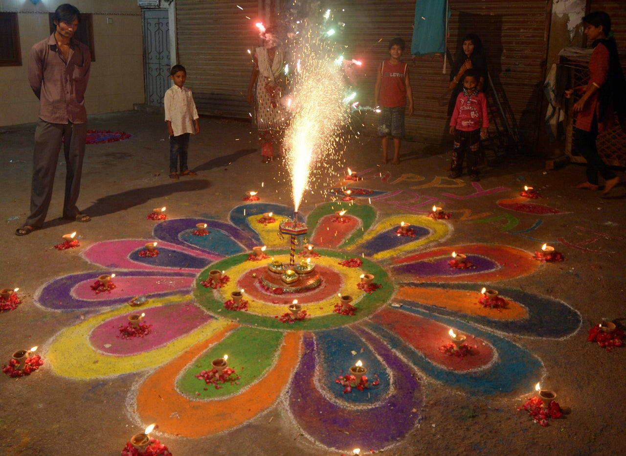 Hindus, of which there are at least 2 million in Pakistan, celebrate Diwali with fireworks in Karachi on Nov. 3. (RIZWAN TABASSUM/AFP/Getty Images)