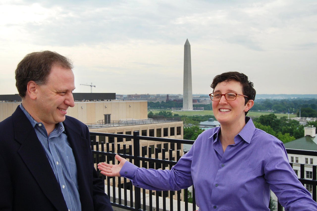 <div class="feature-caption"><em>Aaron Snow and Hillary Hartley co-founded 18F to help the federal government build technology. (Photo: Gerry Smith/Huffington Post)</em></div>