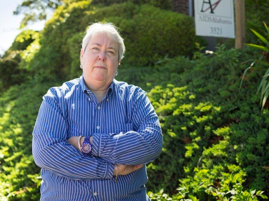 Patrica Todd outside the Birmingham headquarters of AIDS Alabama, where she serves as executive director....